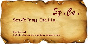 Sztáray Csilla névjegykártya